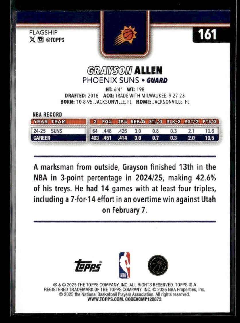2025-26 Topps #161 Grayson Allen