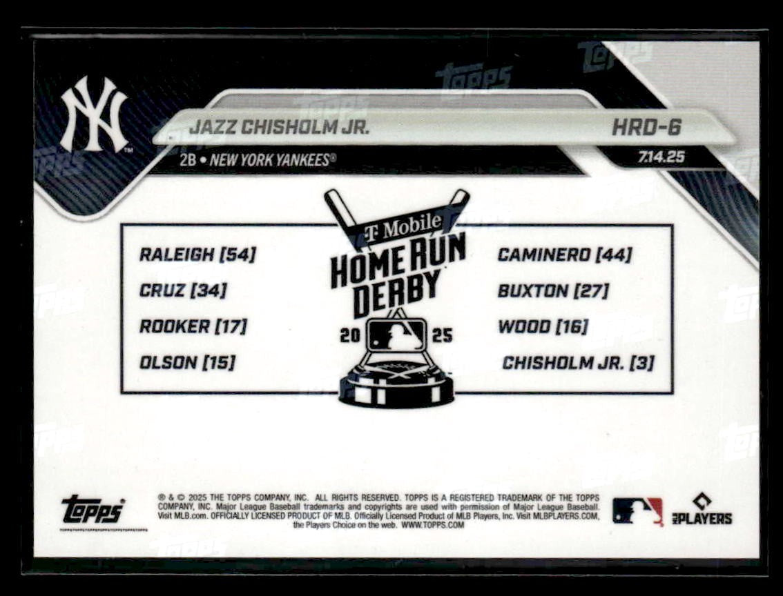 2025 Topps Now Home Run Derby #HRD-6 Jazz Chisholm Jr.