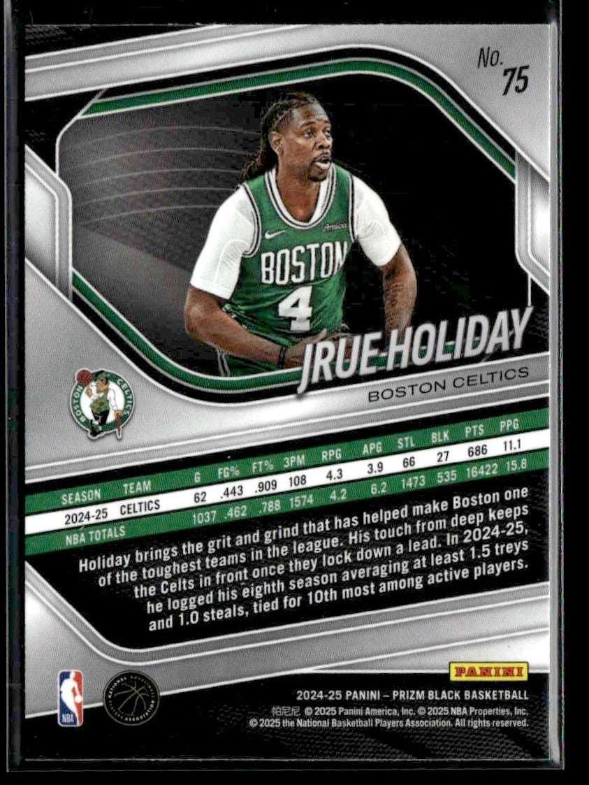 2024-25 Panini Prizm Black #75 Jrue Holiday