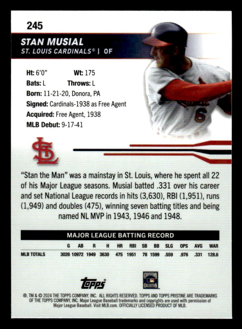2024 Topps Pristine #245 Stan Musial