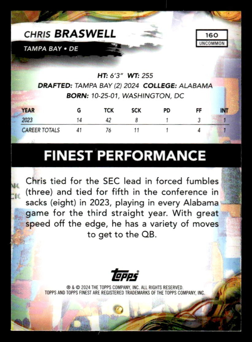 2024 Finest #160 Chris Braswell