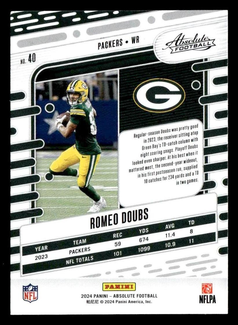 2024 Panini Absolute #40 Romeo Doubs Retail