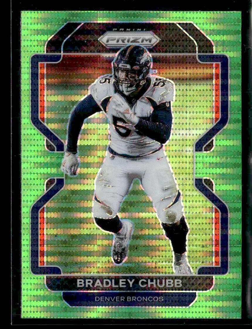 2021 Panini Prizm #203 Bradley Chubb Neon Green Pulsar