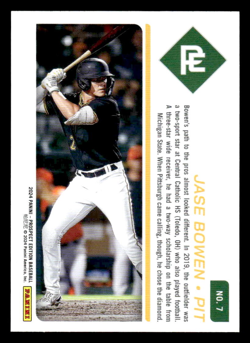2024 Panini Prospect Edition #7 Jase Bowen