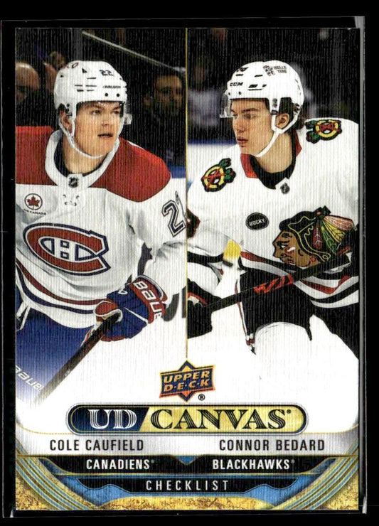 2024-25 Upper Deck #C-90 Cole Caufield / Connor Bedard UD Canvas