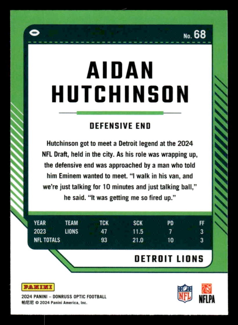 2024 Donruss Optic #68 Aidan Hutchinson