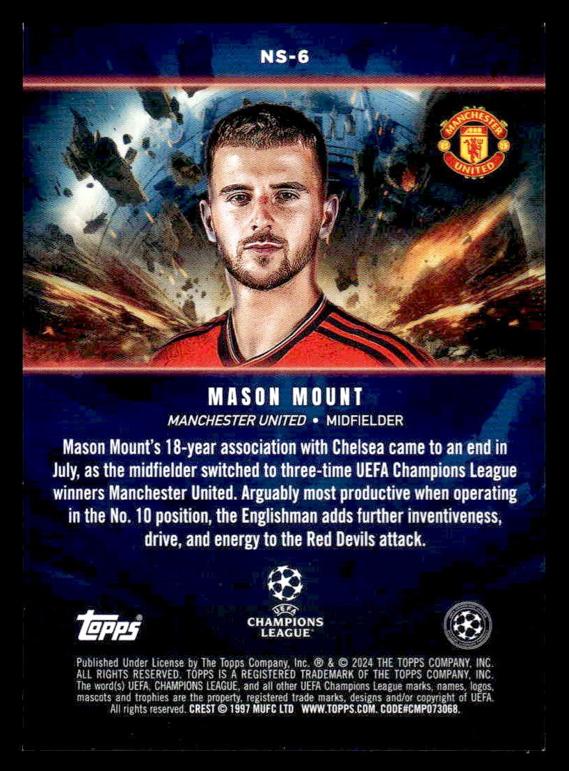 2023-24 Jade Edition UEFA Club Comps #NS-6 Mason Mount Now Starring Chinese SP