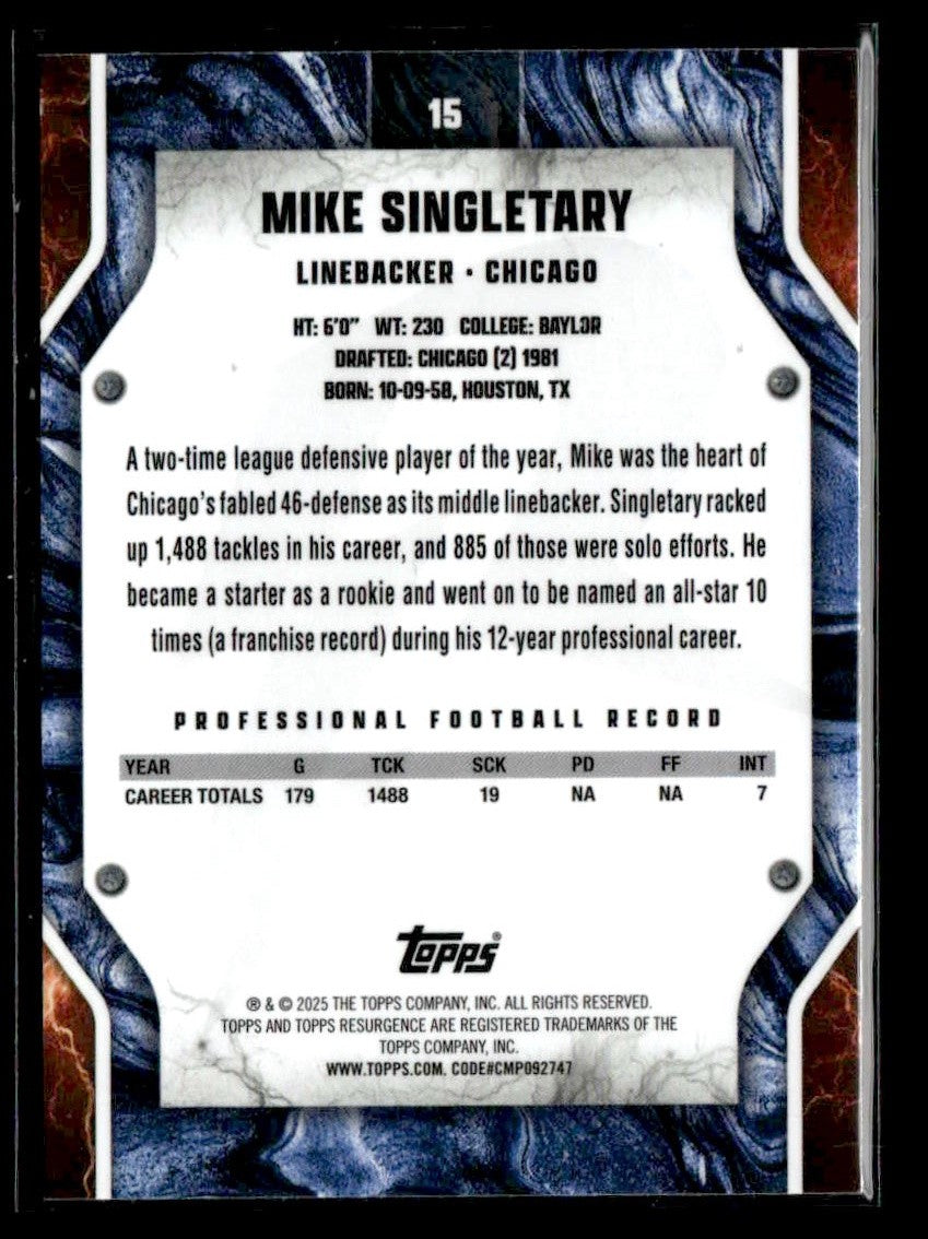 2024 Topps Resurgence #15 Mike Singletary