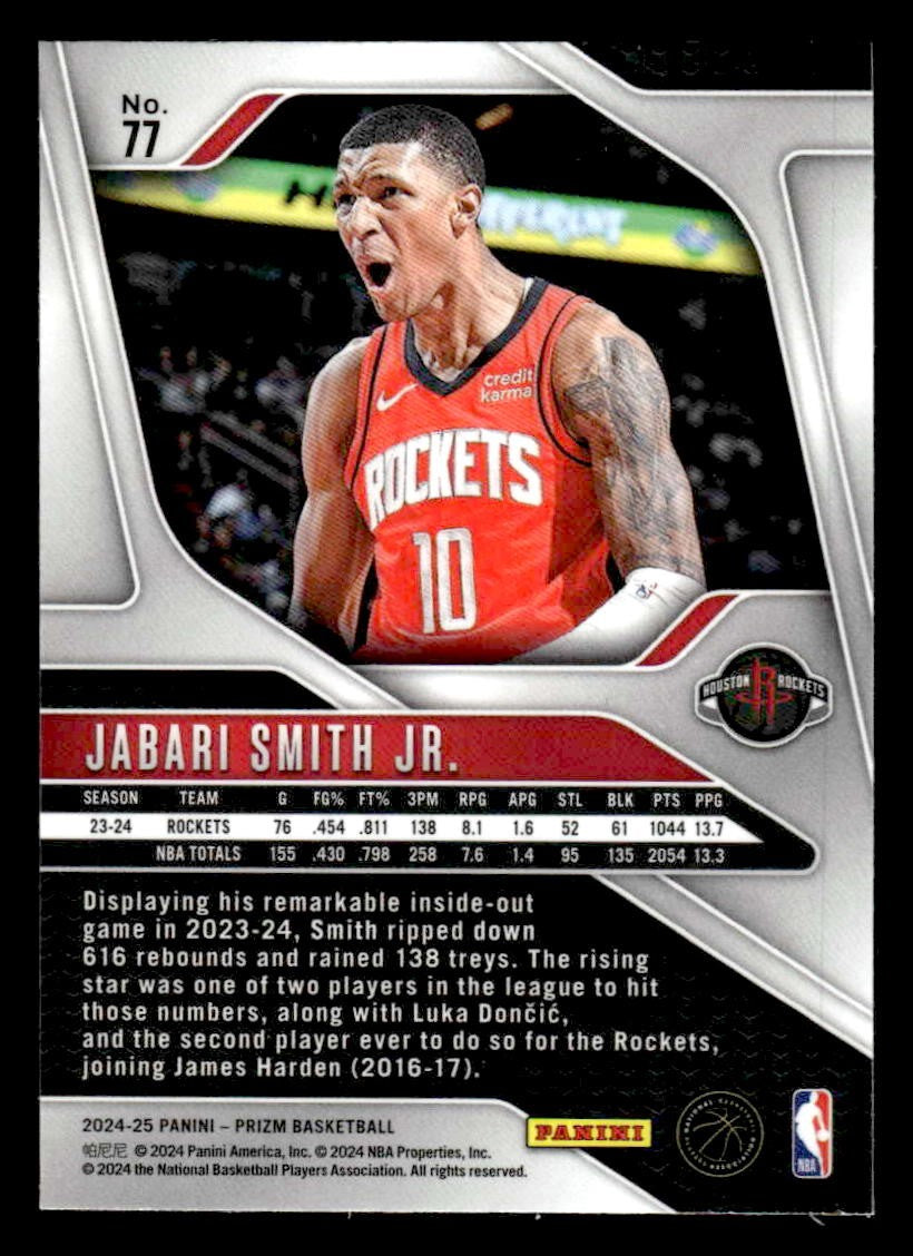 2024-25 Panini Prizm #77 Jabari Smith Jr.