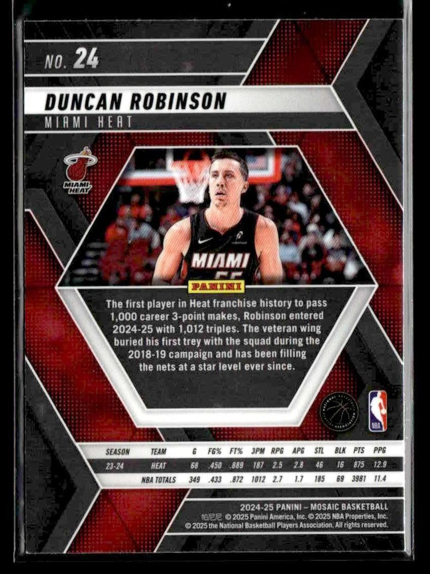 2024-25 Panini Mosaic #24 Duncan Robinson