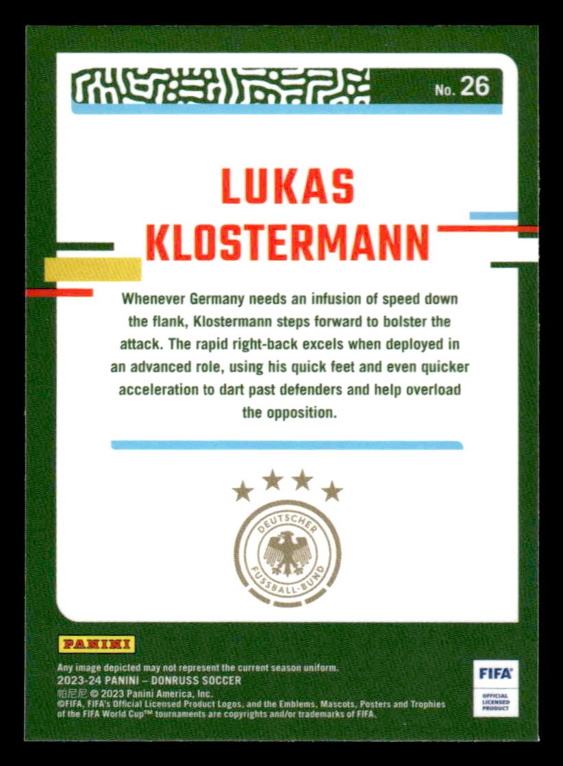 2023-24 Donruss #26 Lukas Klostermann