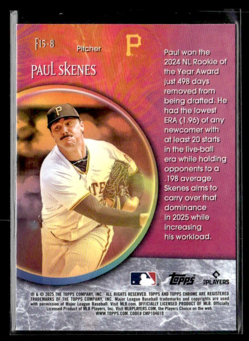 2025 Topps Chrome #F15-8 Paul Skenes Fortune 15