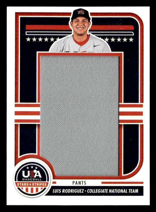 2025 Stars and Stripes USA Baseball Jumbo Mat Pants #JMJ-LR Luis Rodriguez #/10