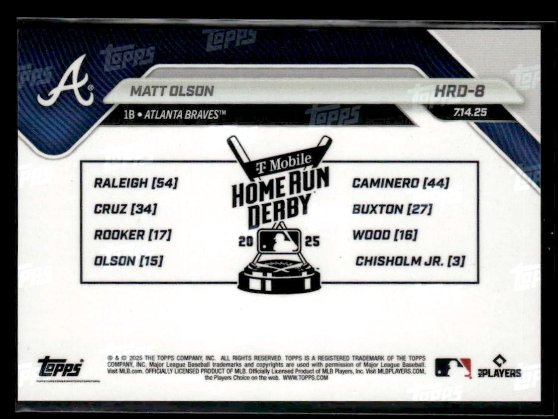 2025 Topps Now Home Run Derby #HRD-8 Matt Olson