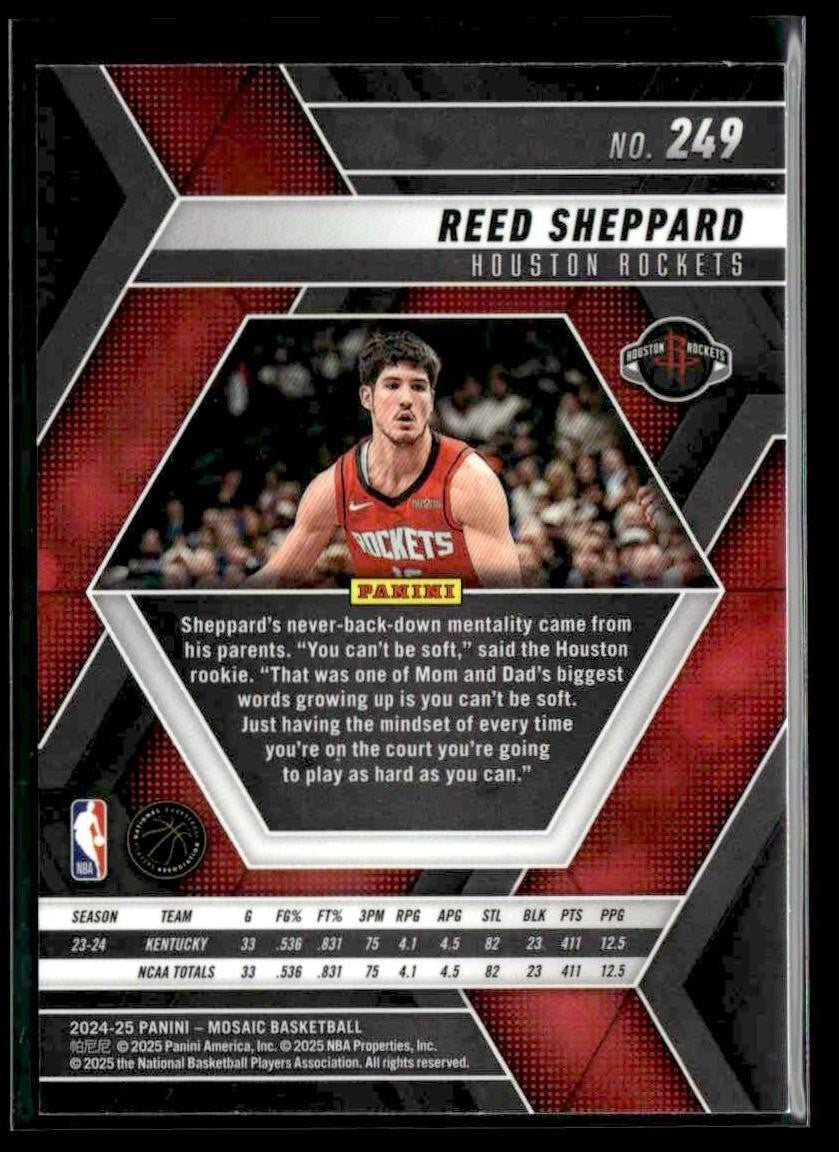 2024-25 Panini Mosaic #249 Reed Sheppard