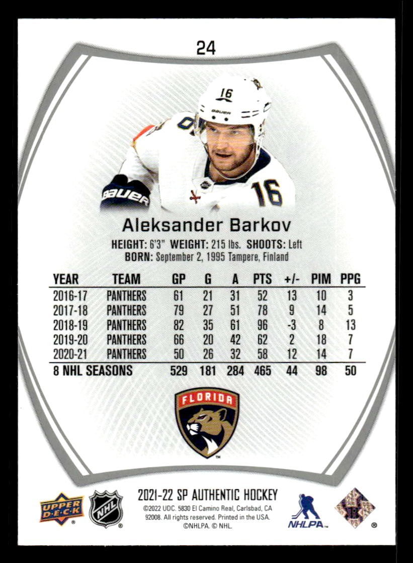2021-22 SP #24 Aleksander Barkov