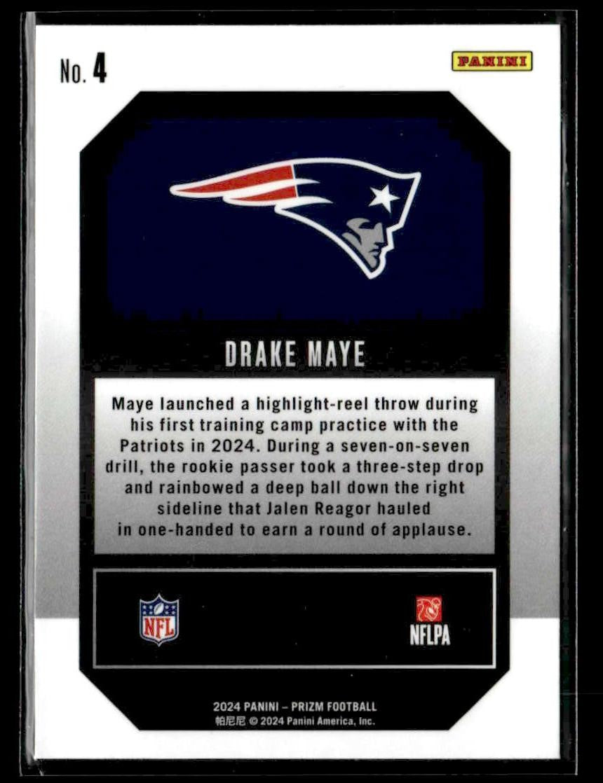 2024 Panini Prizm #4 Drake Maye Emergent
