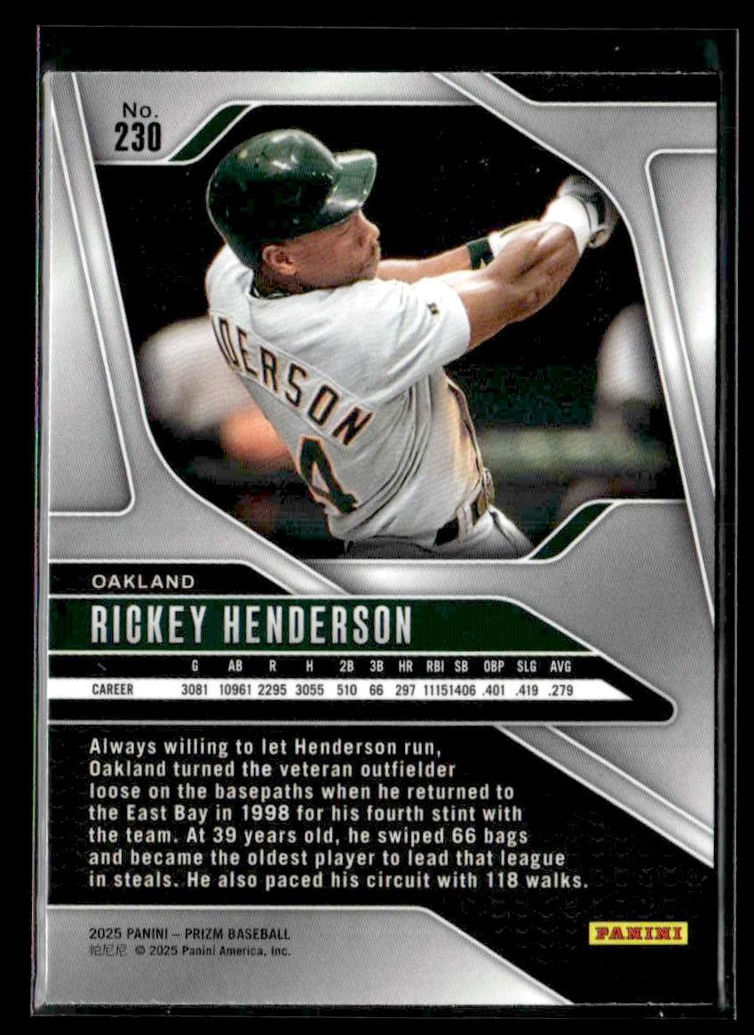 2025 Panini Prizm #230 Rickey Henderson