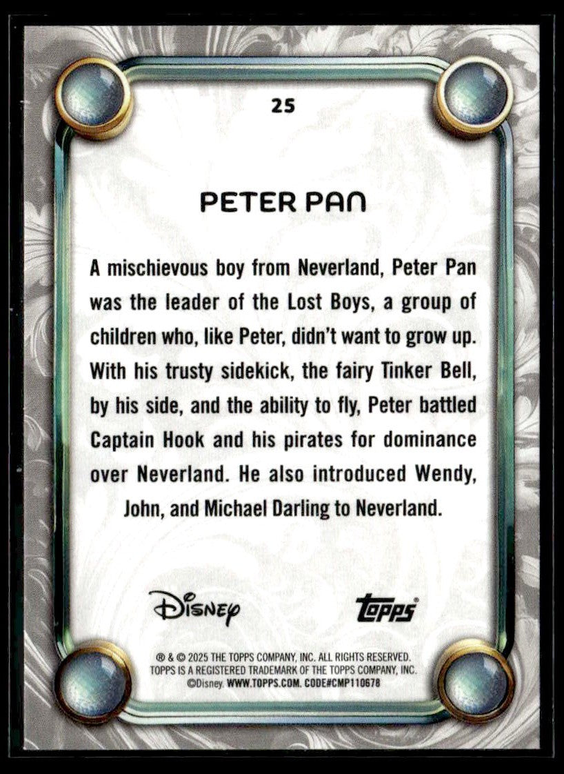 2025 Topps Disney Wonder #25 Peter Pan