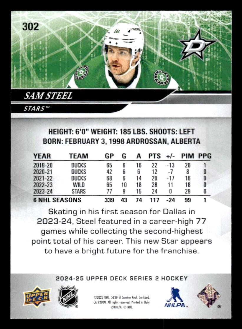 2024-25 Upper Deck #302 Sam Steel