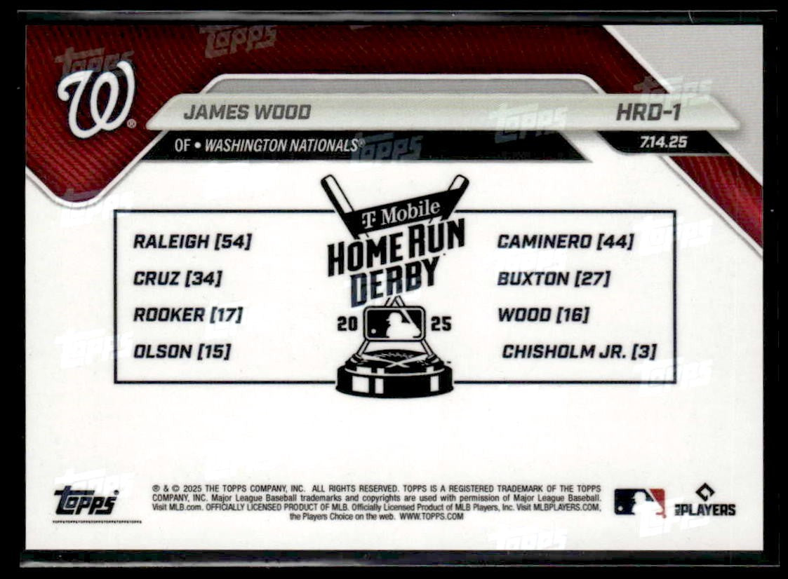 2025 Topps Now Home Run Derby #HRD-1 James Wood