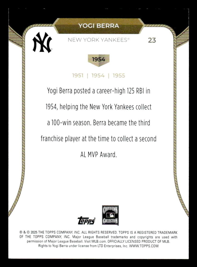 2025 Topps Welcome to the Club: 3 Times MVP #23 Yogi Berra