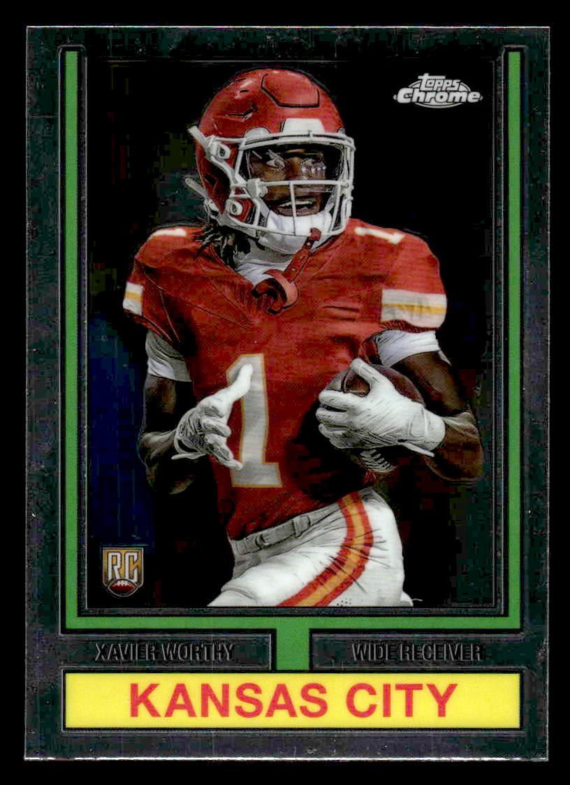 2024 Topps Chrome #74TF-8 Xavier Worthy 1974 Topps Football