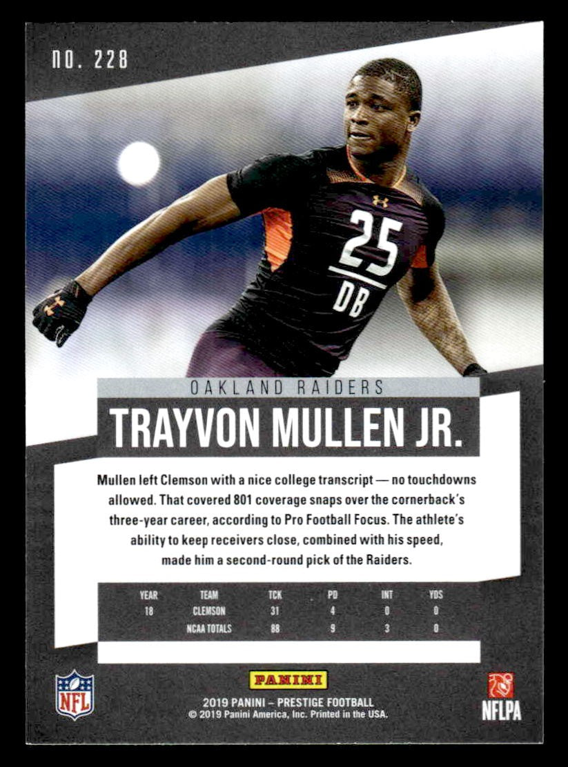 2019 Panini Prestige #228 Trayvon Mullen Jr. Xtra Points Green