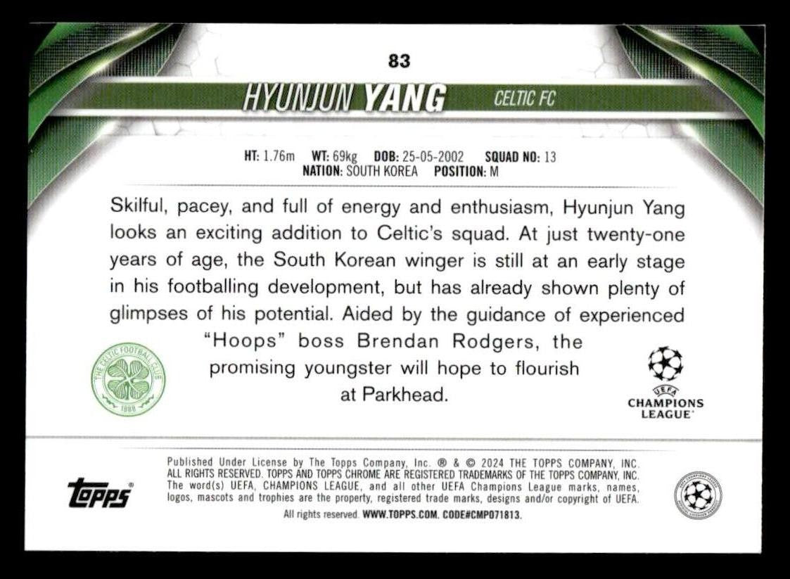 2023-24 Topps Chrome UEFA Club Competitions #83 Hyunjun Yang
