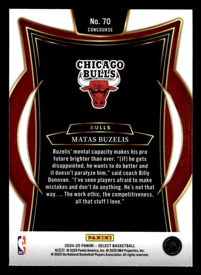 2024-25 Panini Select #70 Matas Buzelis