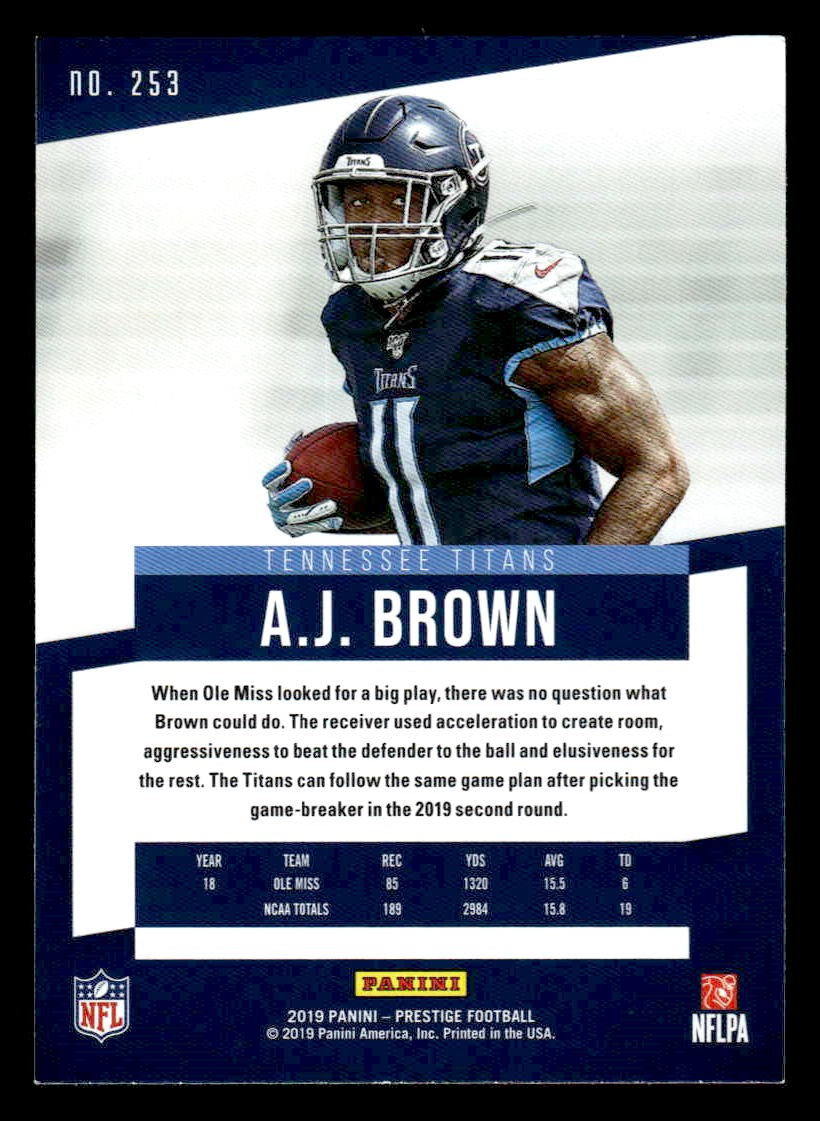 2019 Panini Prestige #253 A.J. Brown Xtra Points Green