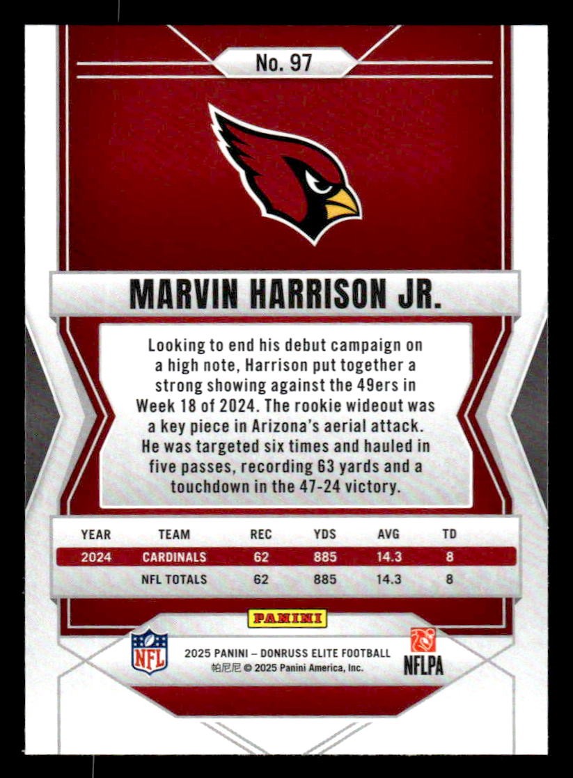 2025 Donruss Elite #97 Marvin Harrison Jr.