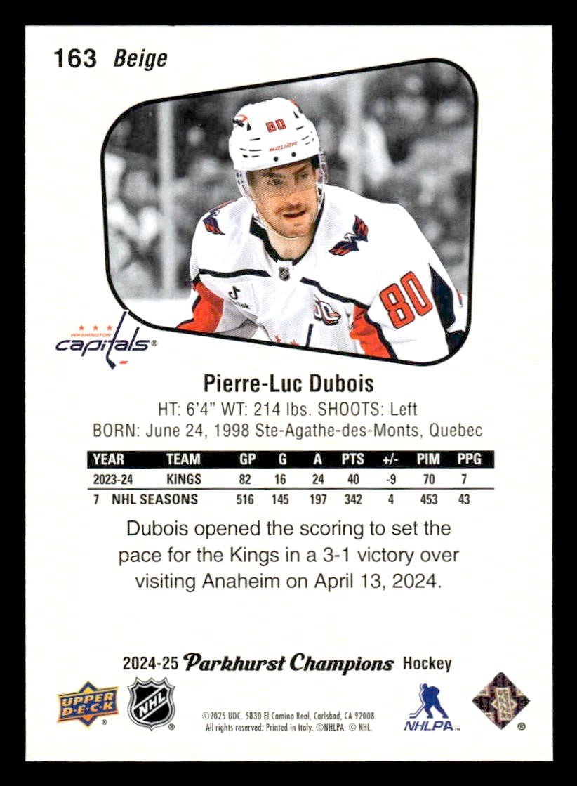 2024-25 Parkhurst Champions #163 Pierre-Luc Dubois