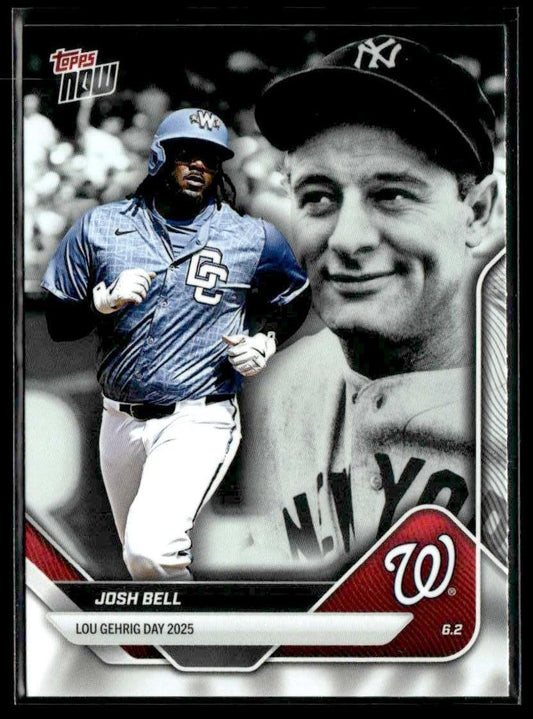 2025 Topps Now Lou Gehrig Day: Presented by Sarah Langs #LGD-JB Josh Bell
