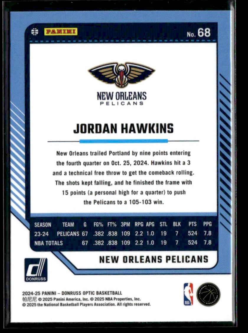 2024-25 Donruss Optic #68 Jordan Hawkins