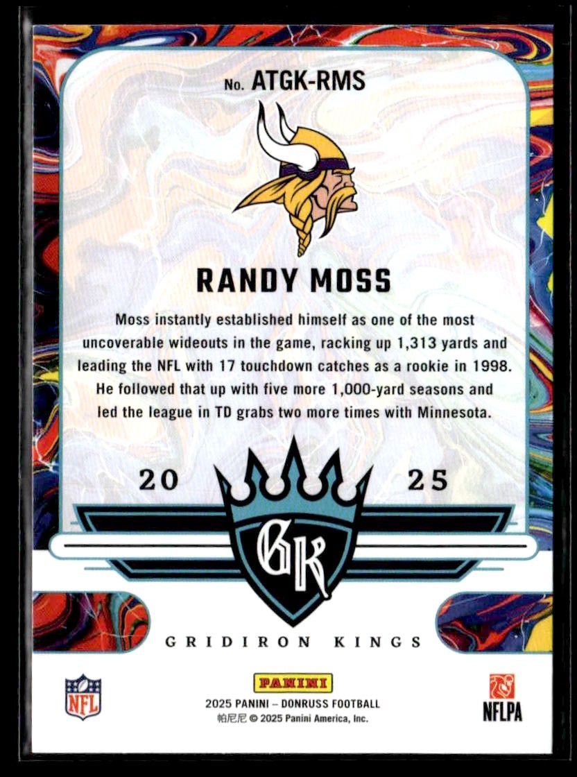 2025 Donruss #ATGK-RMS Randy Moss All-TIme Gridiron Kings