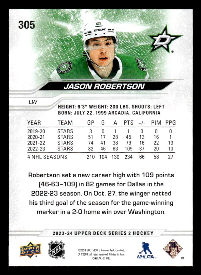 2023-24 Upper Deck #305 Jason Robertson