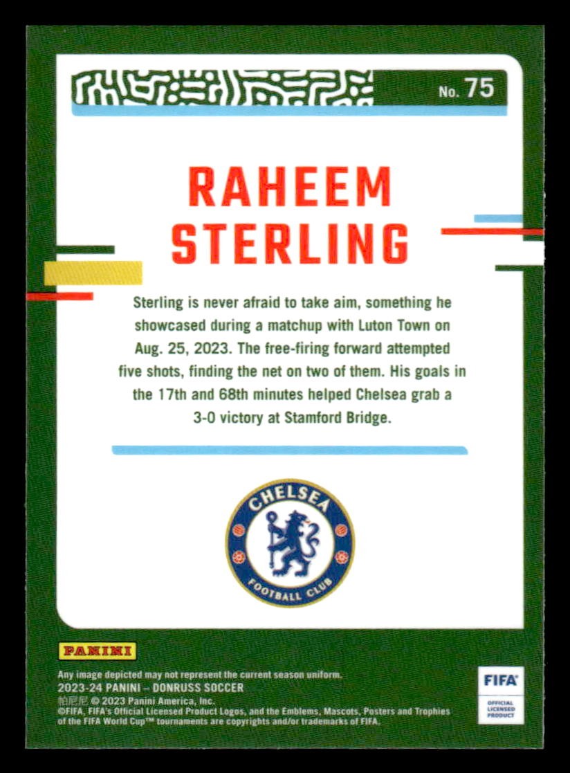2023-24 Donruss #75 Raheem Sterling Optic