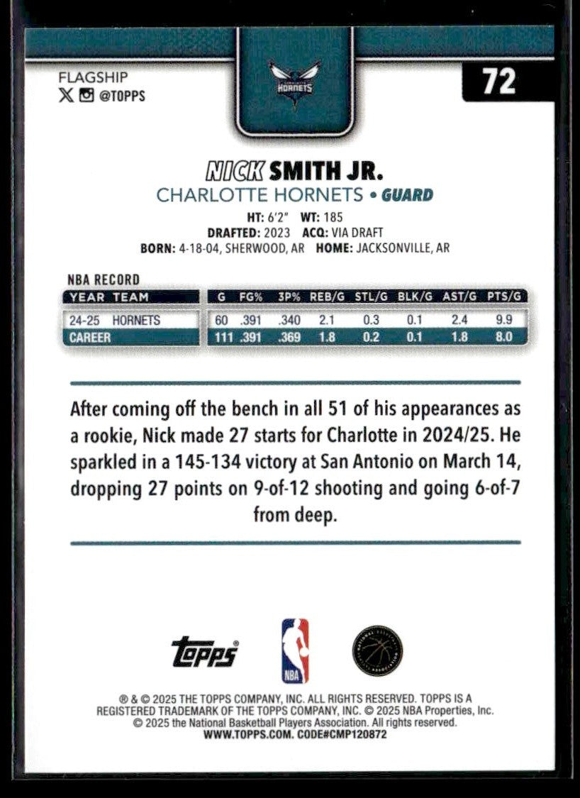 2025-26 Topps #72 Nick Smith Jr.