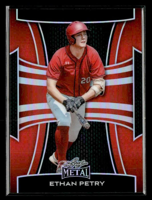 2025 Leaf Metal #74 Ethan Petry Prismatic Red