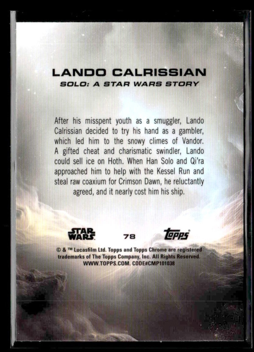 2025 Topps Chrome Sapphire Edition Star Wars #78 Lando Calrissian