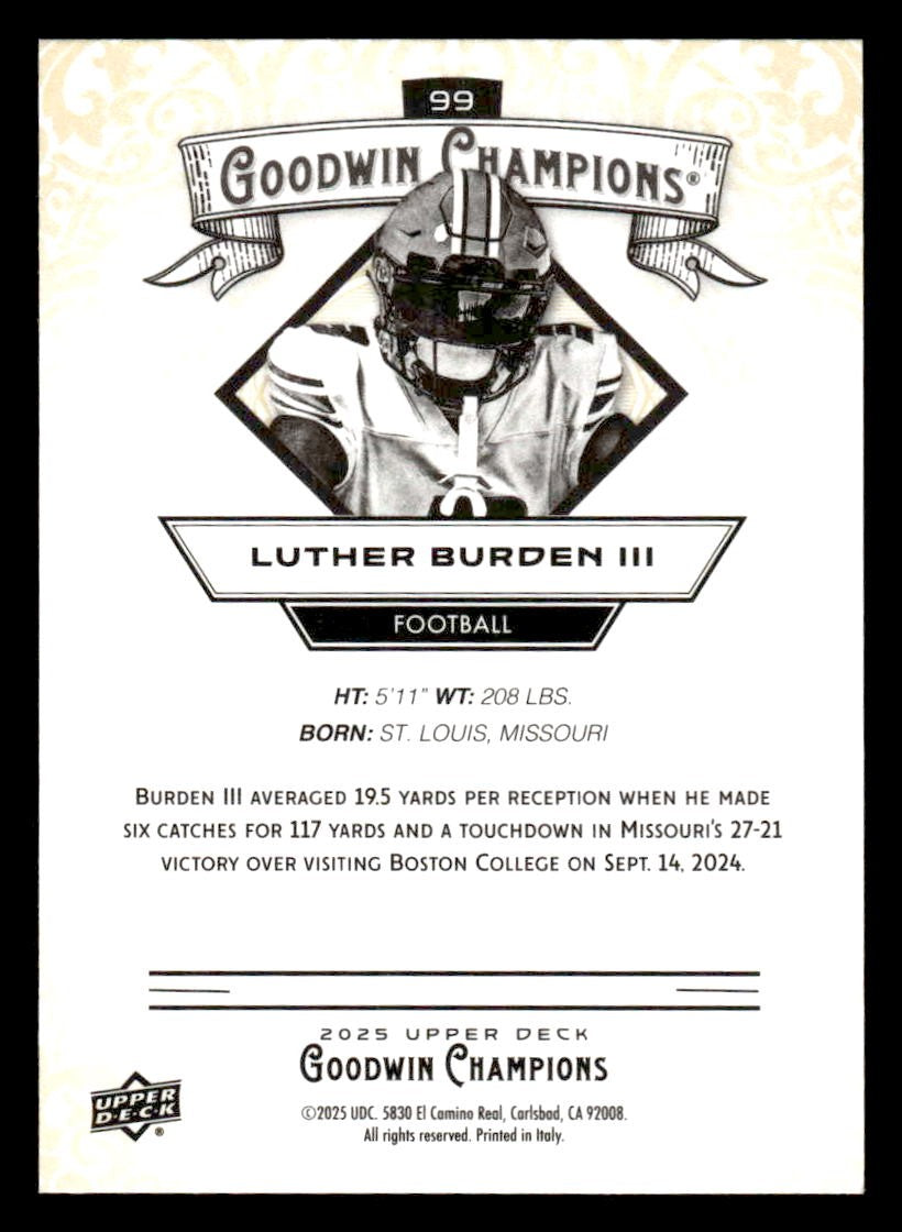 2025 Upper Deck Goodwin Champions #99 Luther Burden III