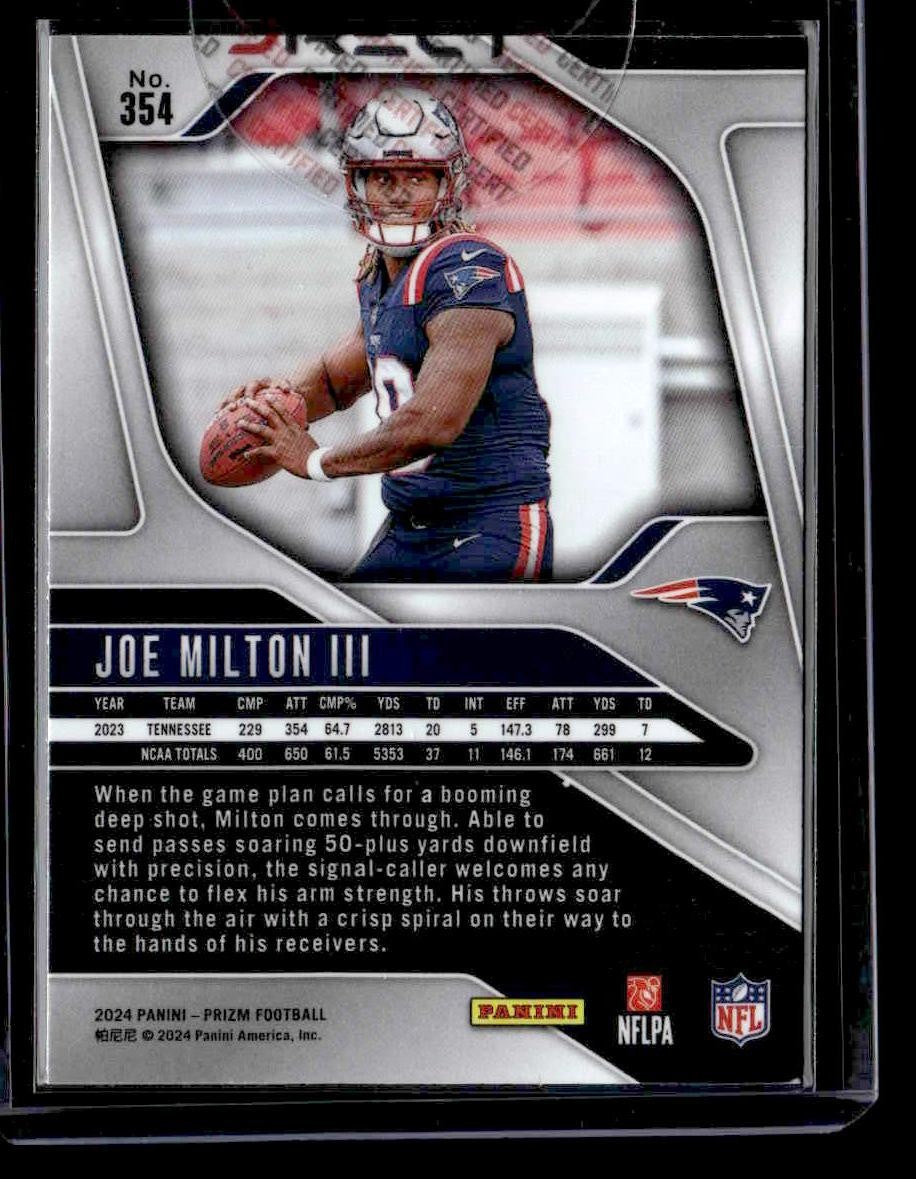 2024 Panini Prizm #354 Joe Milton III