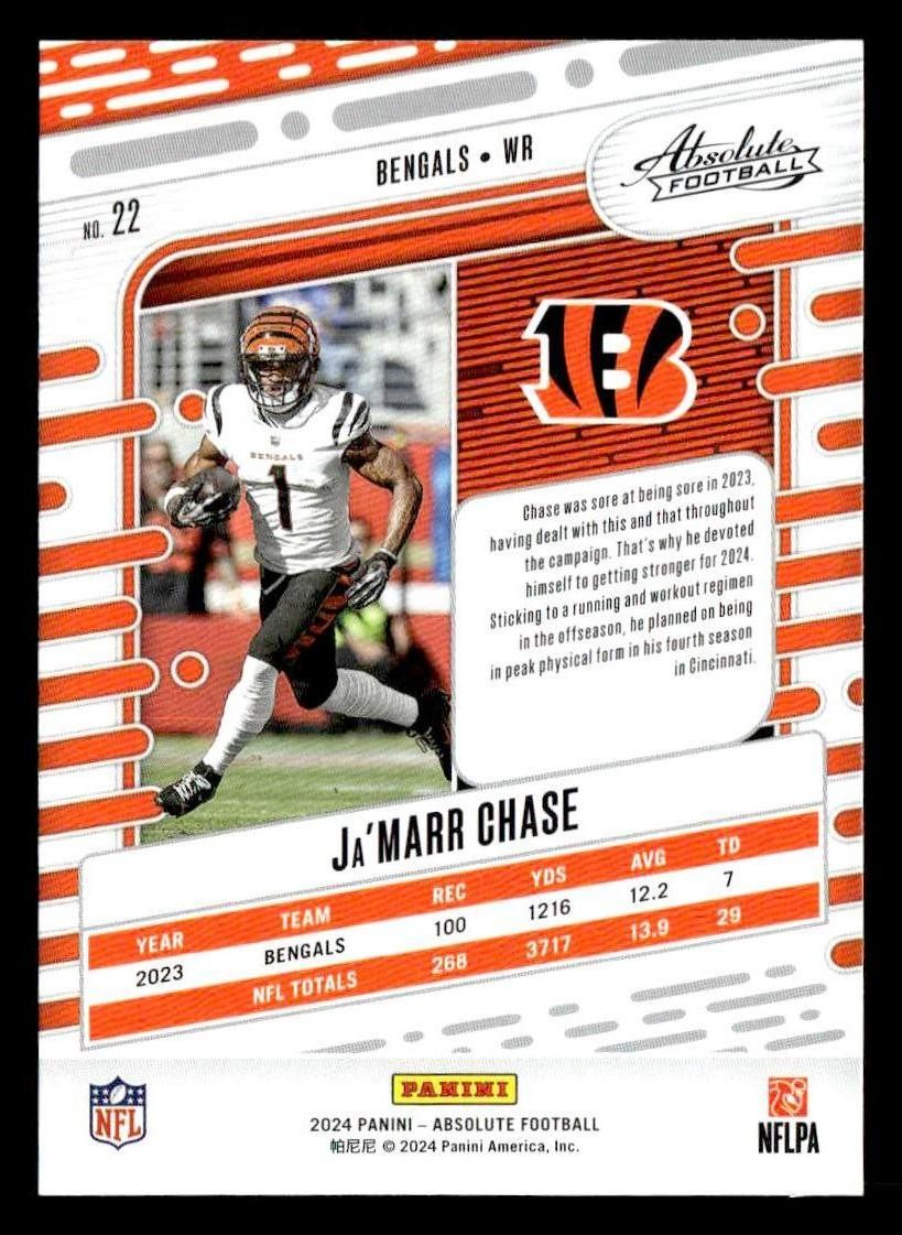 2024 Panini Absolute #22 Ja'Marr Chase Retail