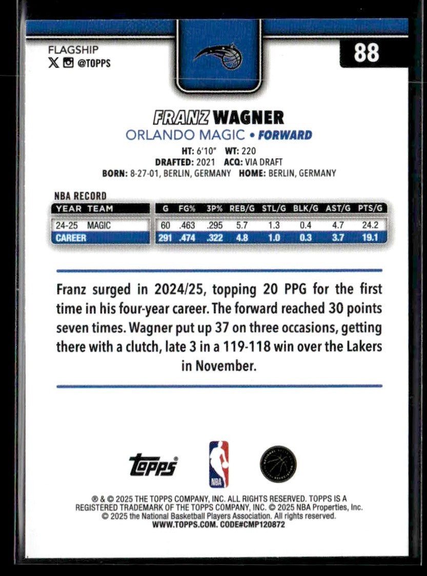 2025-26 Topps #88 Franz Wagner