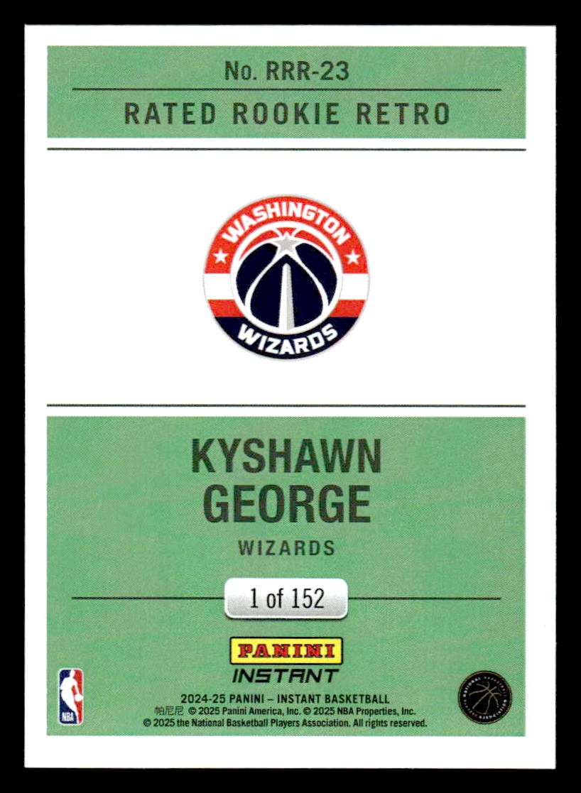 2024-25 Panini Instant #RRR-23 Kyshawn George Rated Rookie Retro #/152