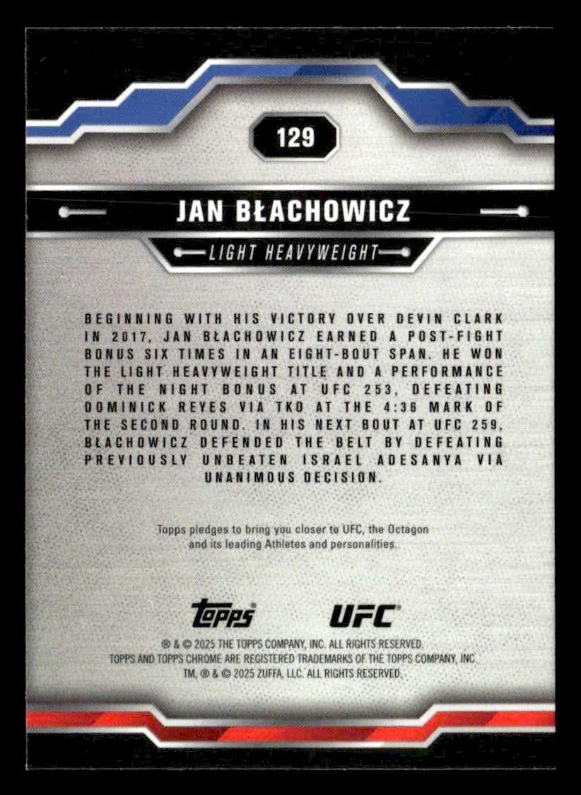 2025 Topps Chrome UFC #129 Jan Błachowicz