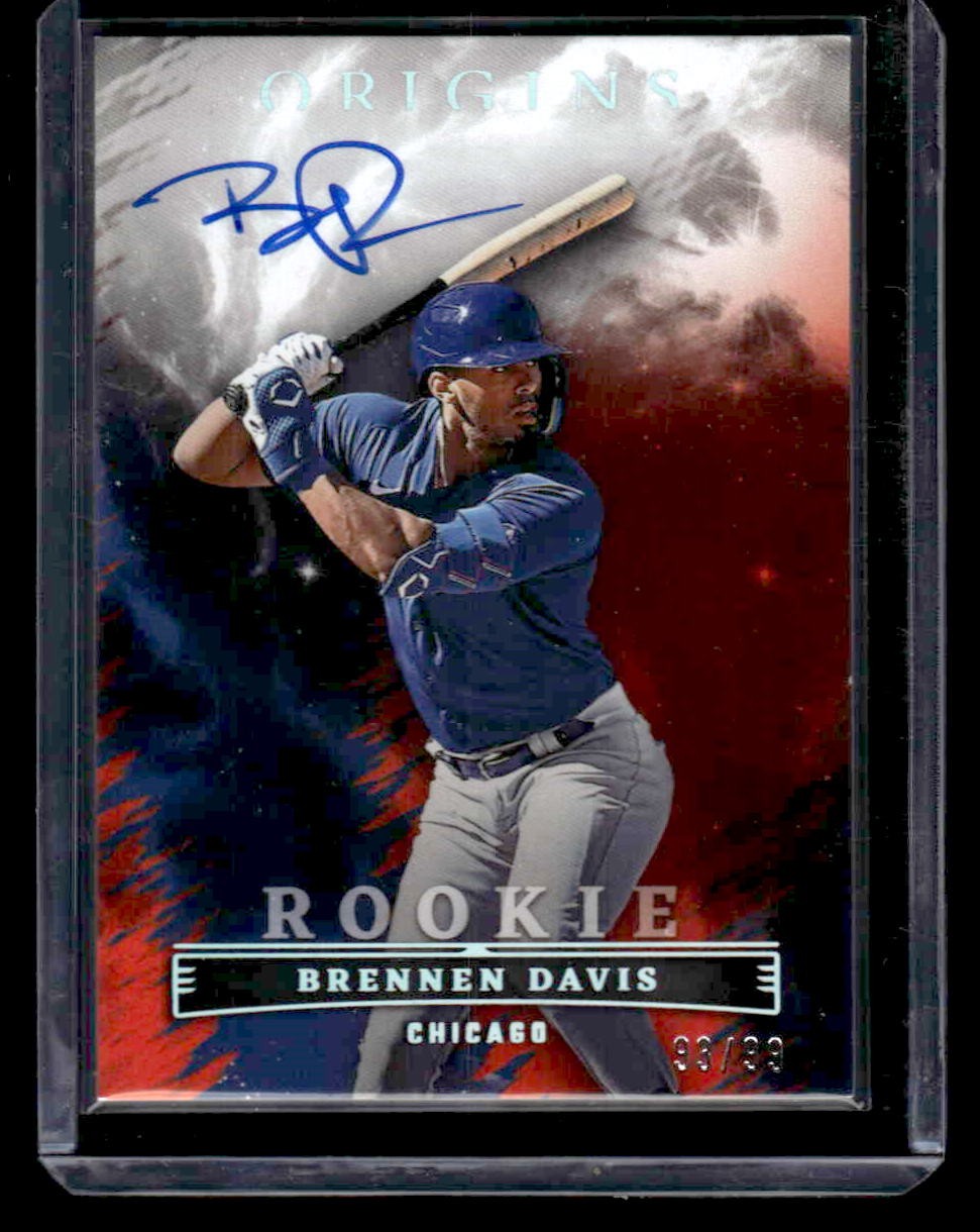 2023 Panini Chronicles #OPS-BD Brennen Davis Origins Rookie Signatures Red #/99