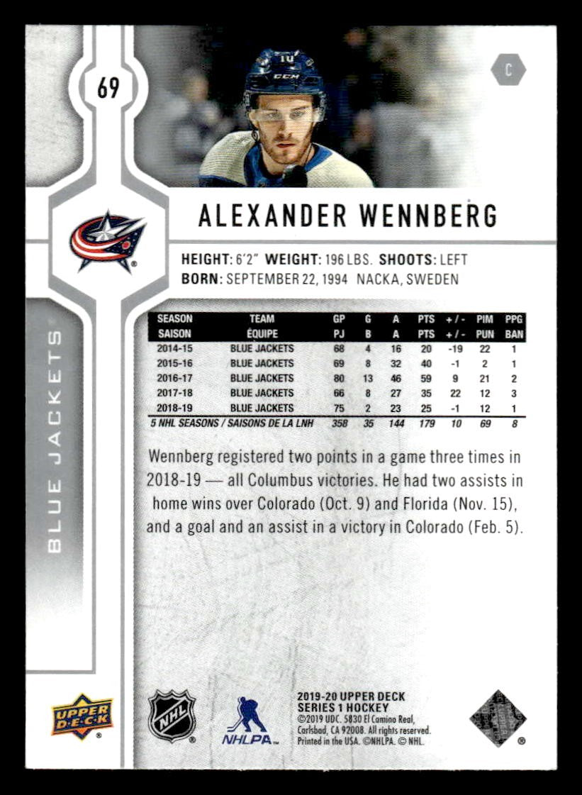 2019-20 Upper Deck #69 Alexander Wennberg