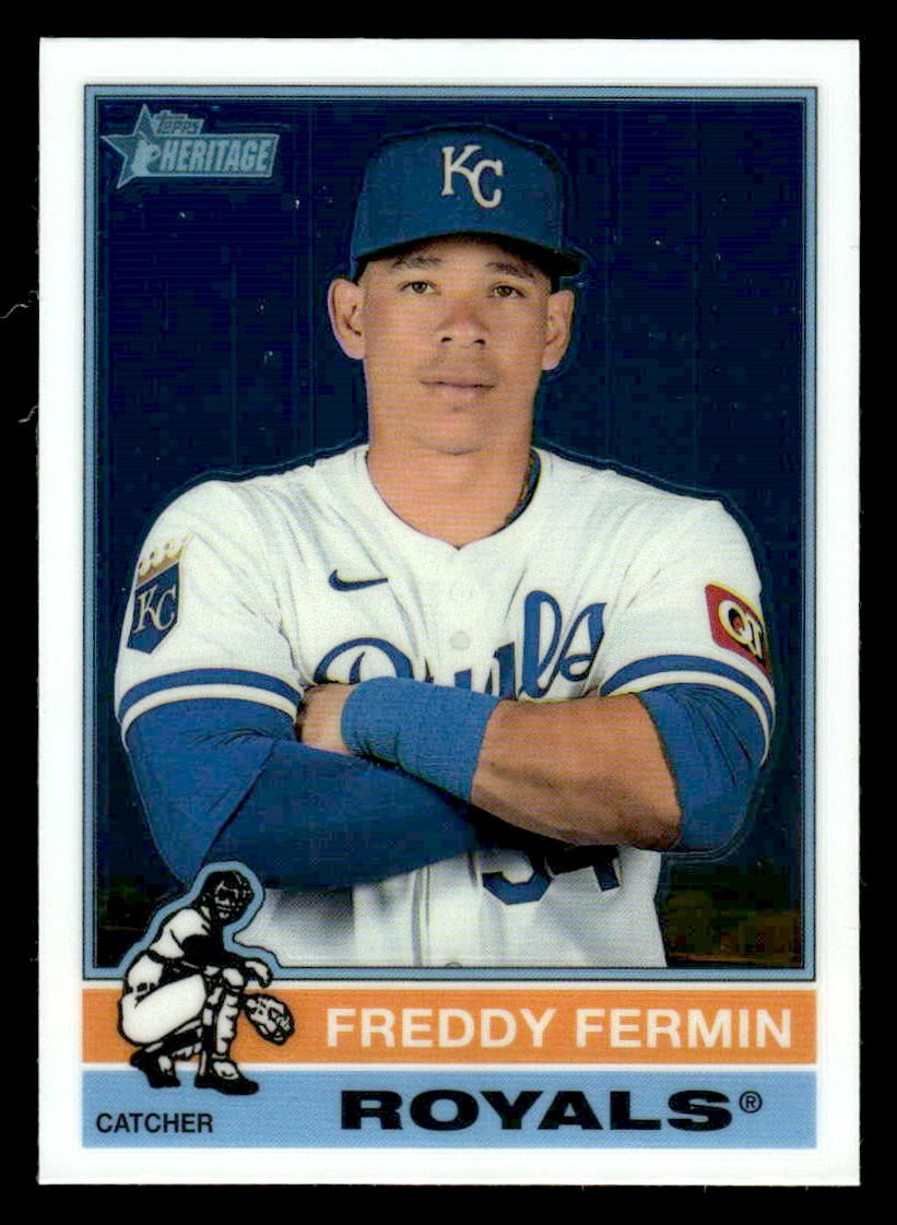 2025 Topps Heritage #466 Freddy Fermin Chrome